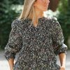 Klaer Norr | Opal Blouse Black Flower Print