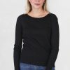 Klaer Gai + Lisva | Esther Longsleeve Cotton Tee Black