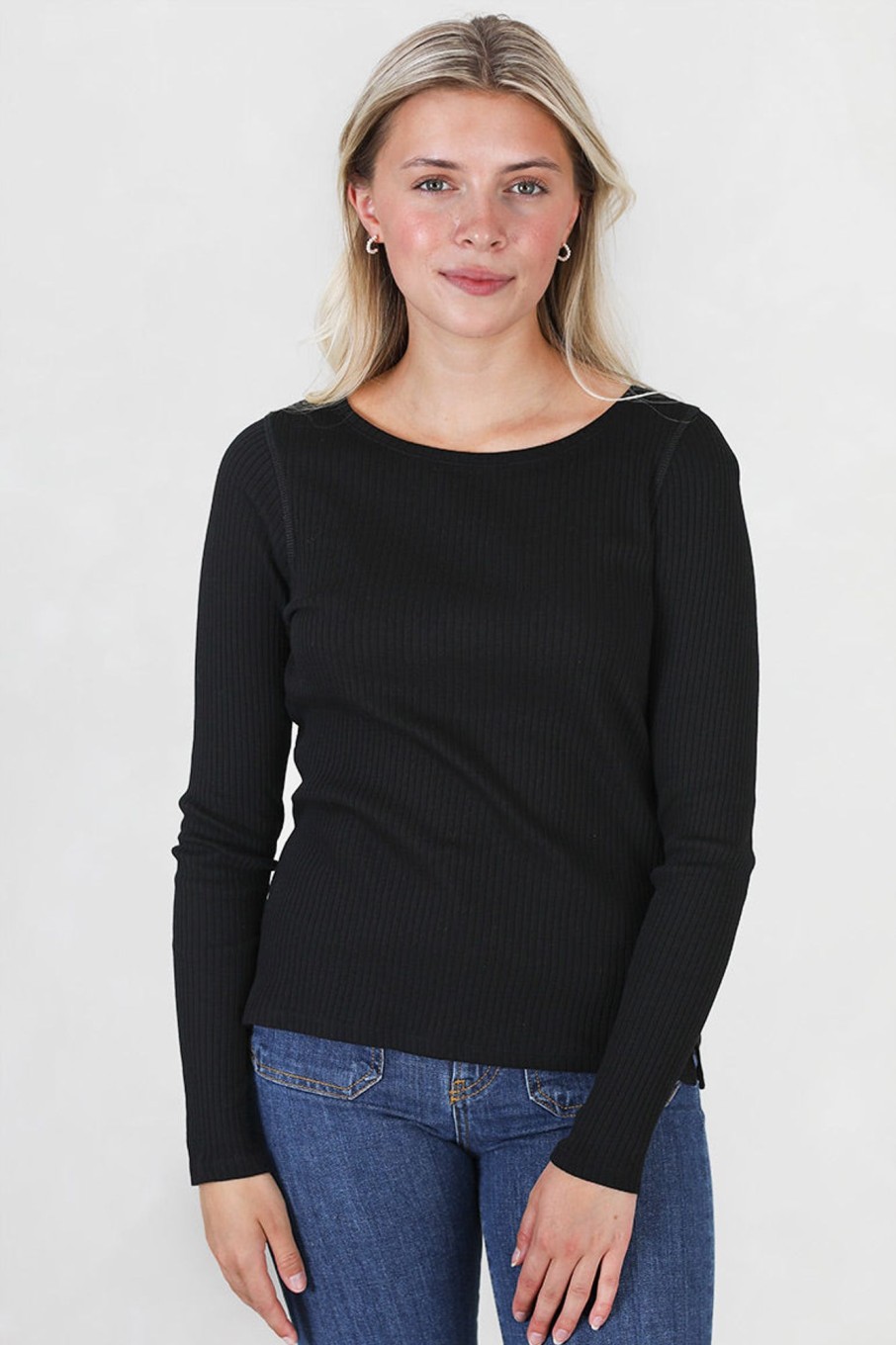 Klaer Gai + Lisva | Esther Longsleeve Cotton Tee Black