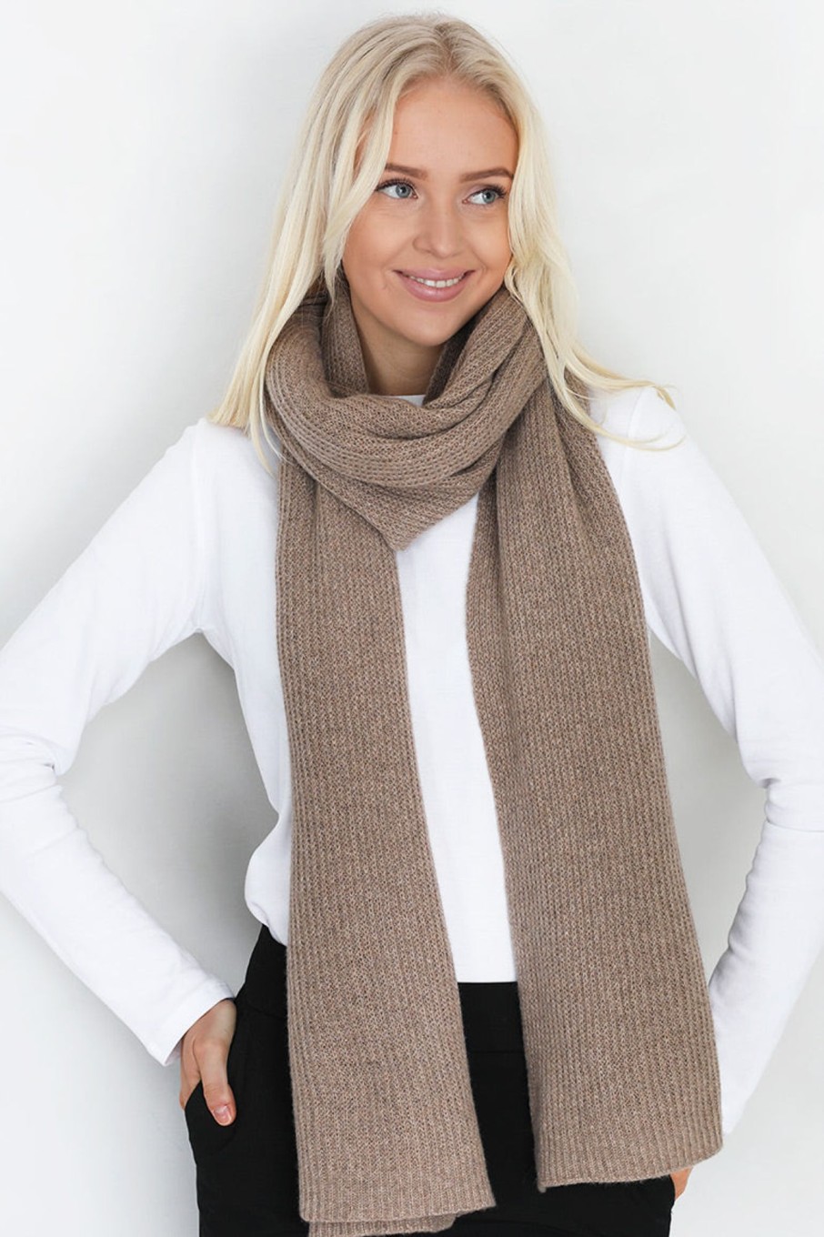 Tilbehor Natura Cashmere | Asta Taupe Scarf