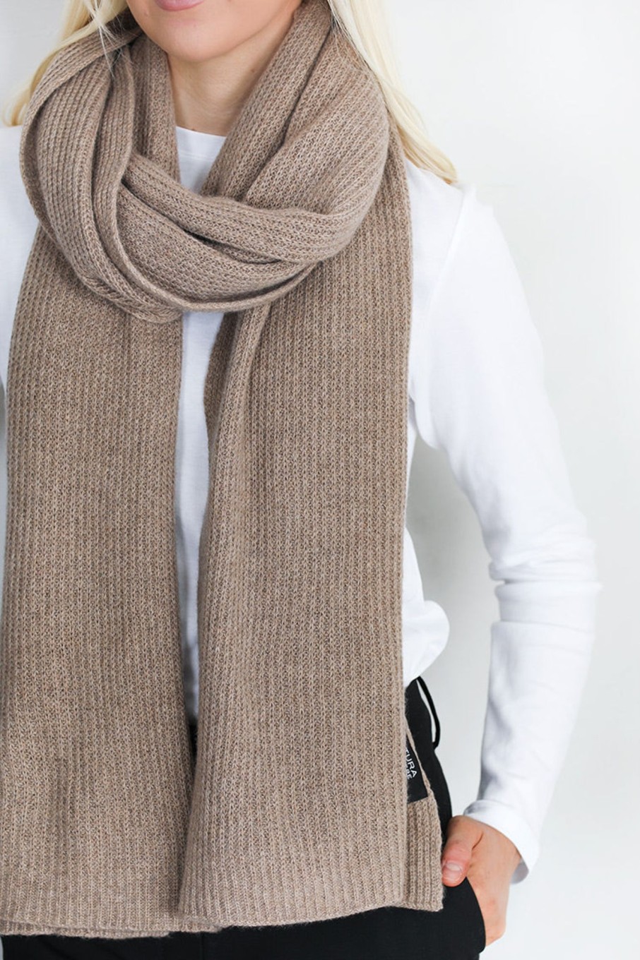 Tilbehor Natura Cashmere | Asta Taupe Scarf