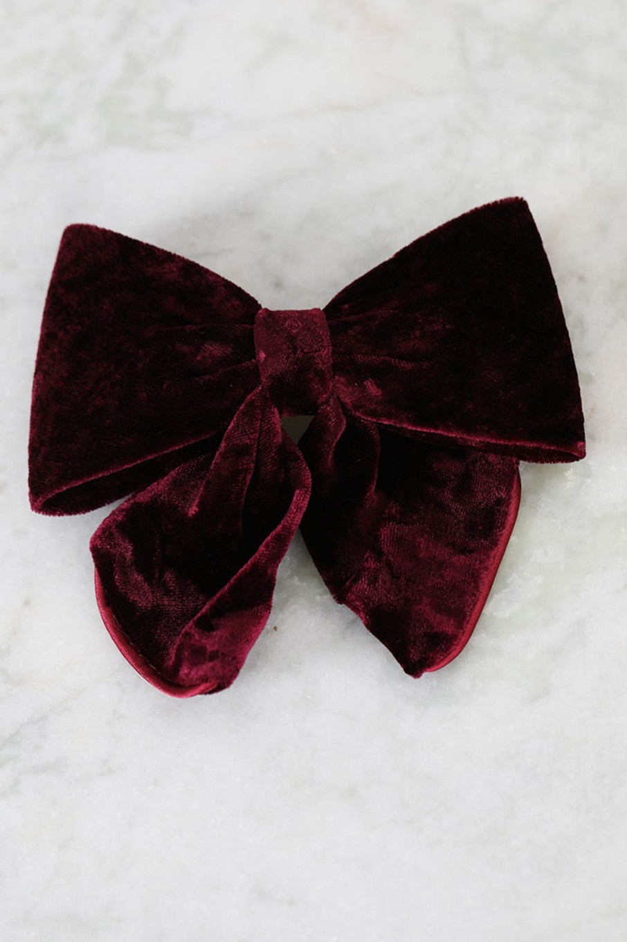 Tilbehor Bondep | Luxury Bow Silk Velvet Bordeaux