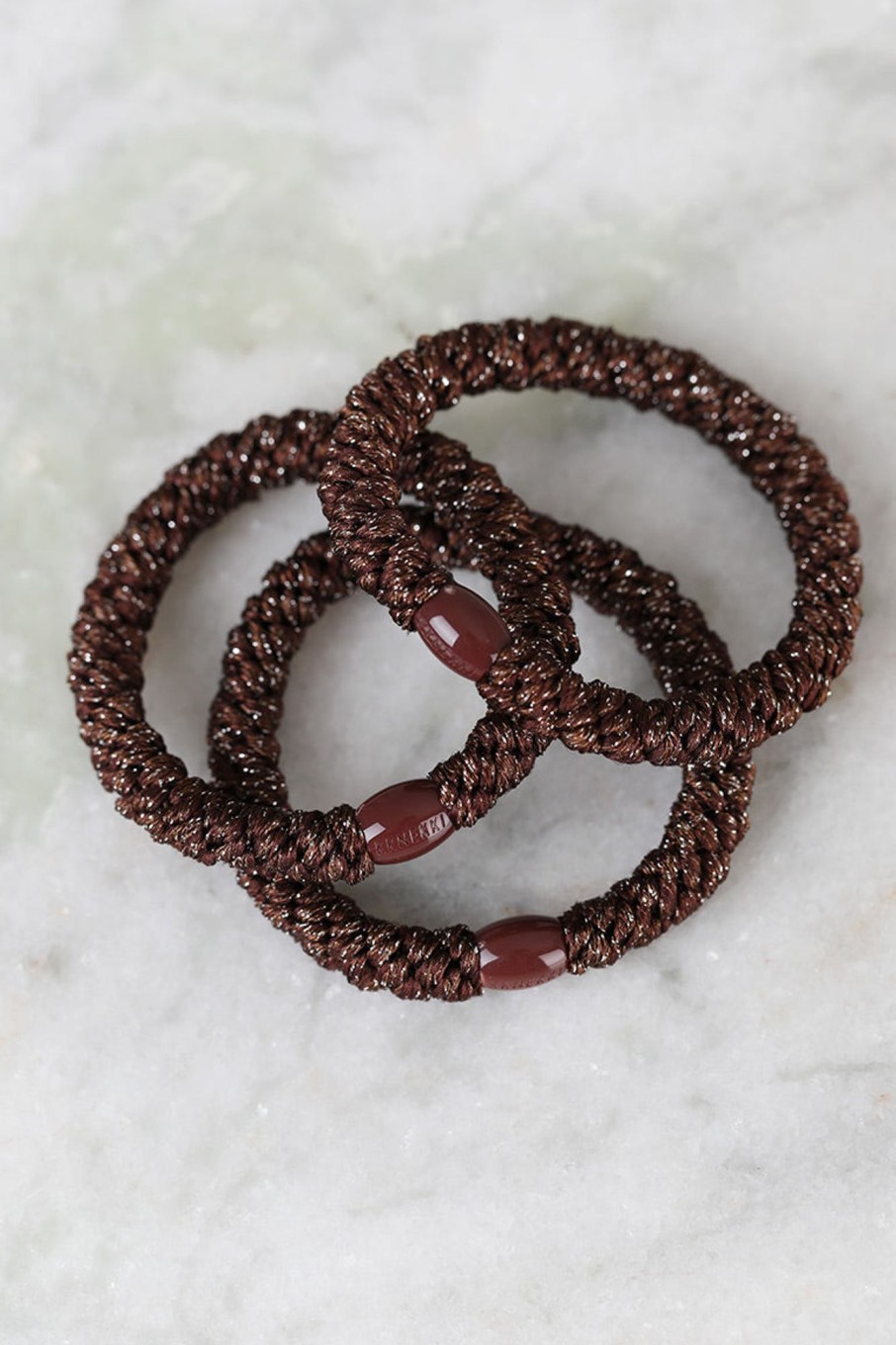 Tilbehor Bondep | Kknekki Hair Tie Brown Glitter