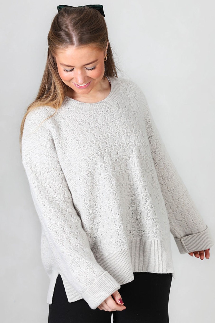 Klaer Gai + Lisva | Vigga Jaquard Knit Jumper Island Fossil