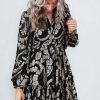 Klaer ByTiMo | Brocade Georgette Shirt Dress Black