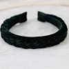 Tilbehor Bondep | Hairband Braided Silk Velvet Green