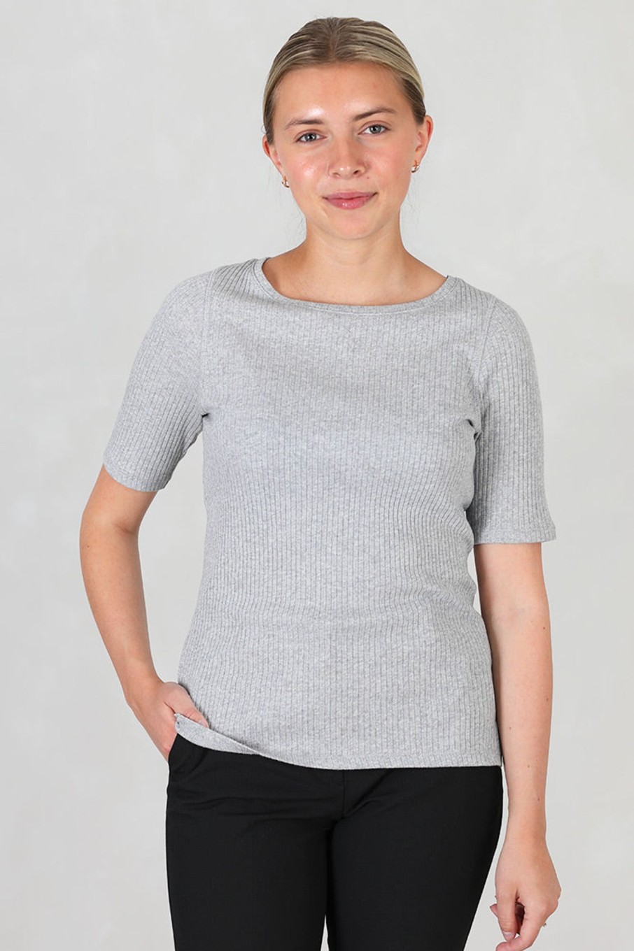 Klaer Gai + Lisva | Isa Cotton Tee Grey Melange