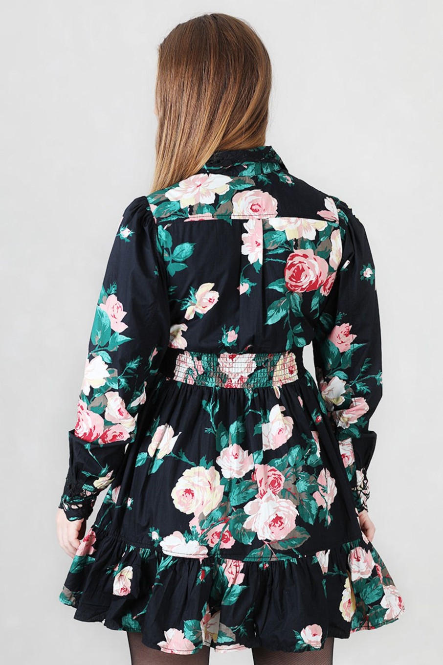 Klaer ByTiMo | Poplin Mini Dress Midnight Roses