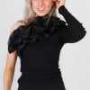 Klaer Norr | Sherry Organza Knit Top Black