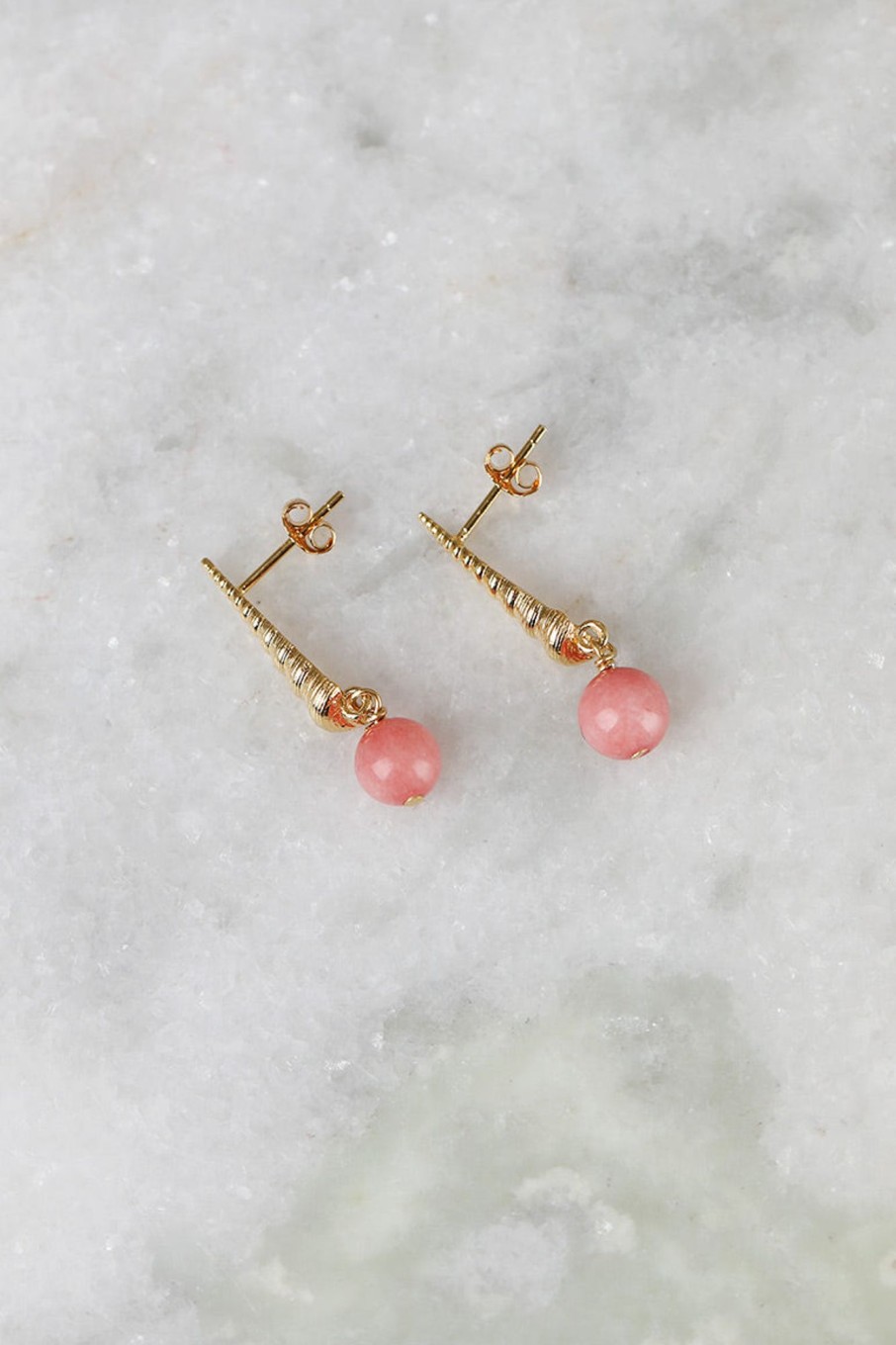 Tilbehor Anni Lu | Turret Shell Earring Seashell Pink