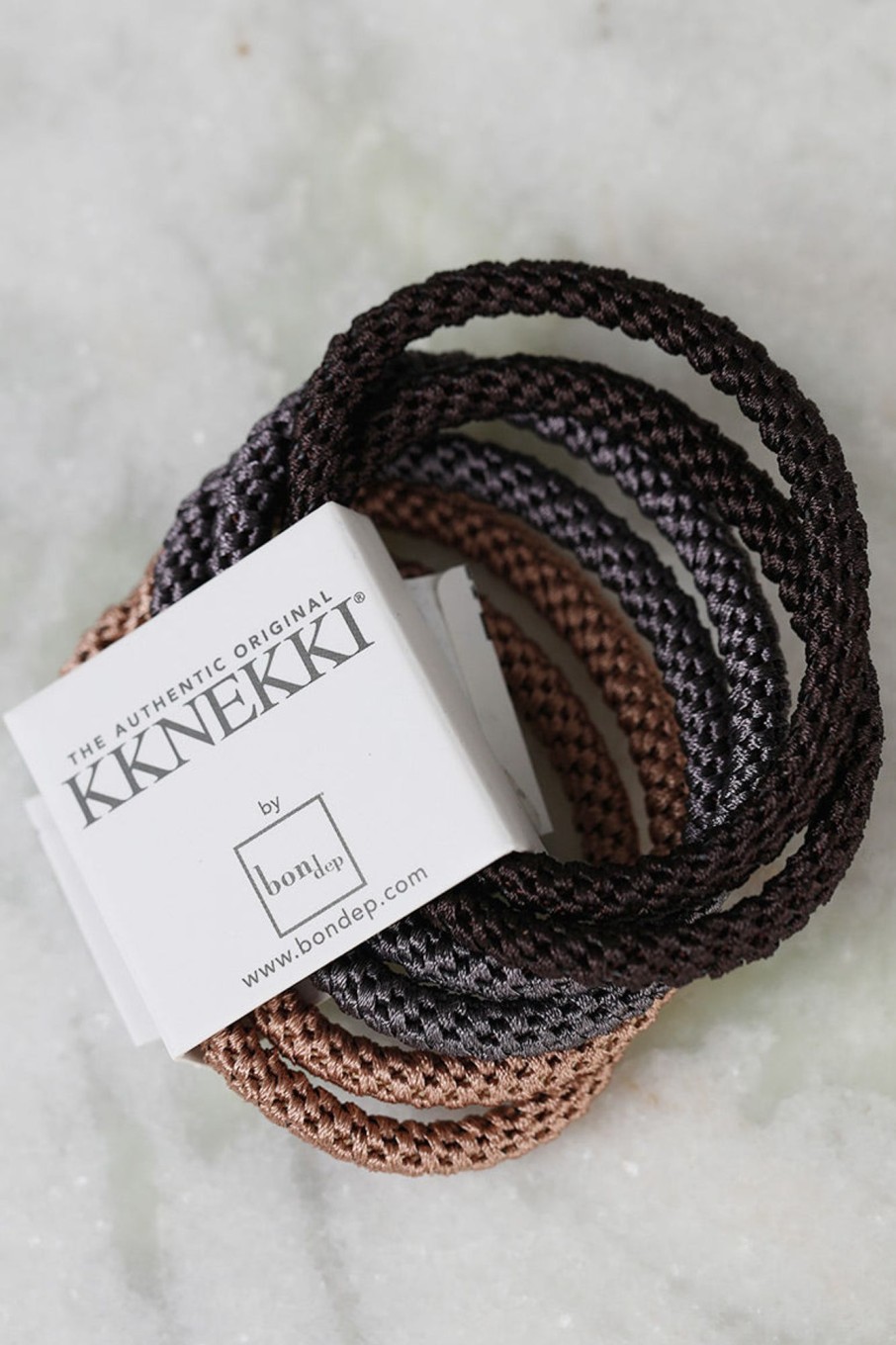 Tilbehor Bondep | Kknekki Hair Tie Slim Bundle 12 Nougat, Cedar, Brown