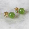 Tilbehor Anni Lu | Green Bowl Gold Earring