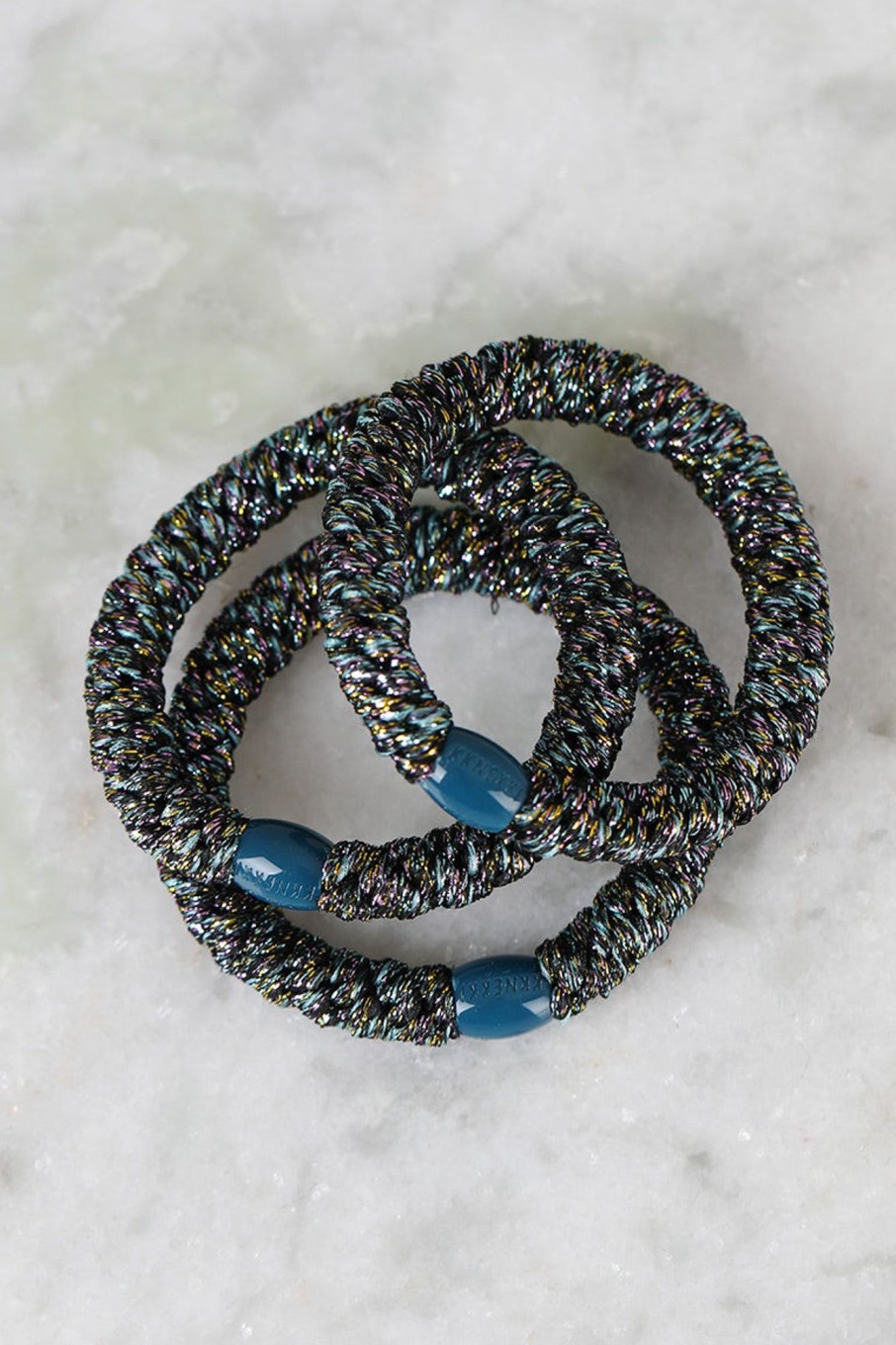 Tilbehor Bondep | Kknekki Hair Tie Black Unicorn Glitter