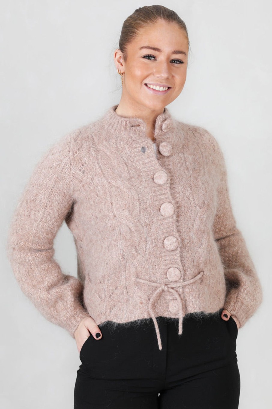 Klaer Ella u0026 il | Sophia Chunky Cardigan Beige