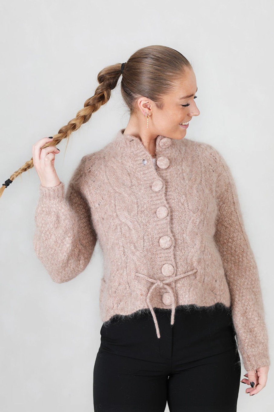 Klaer Ella u0026 il | Sophia Chunky Cardigan Beige