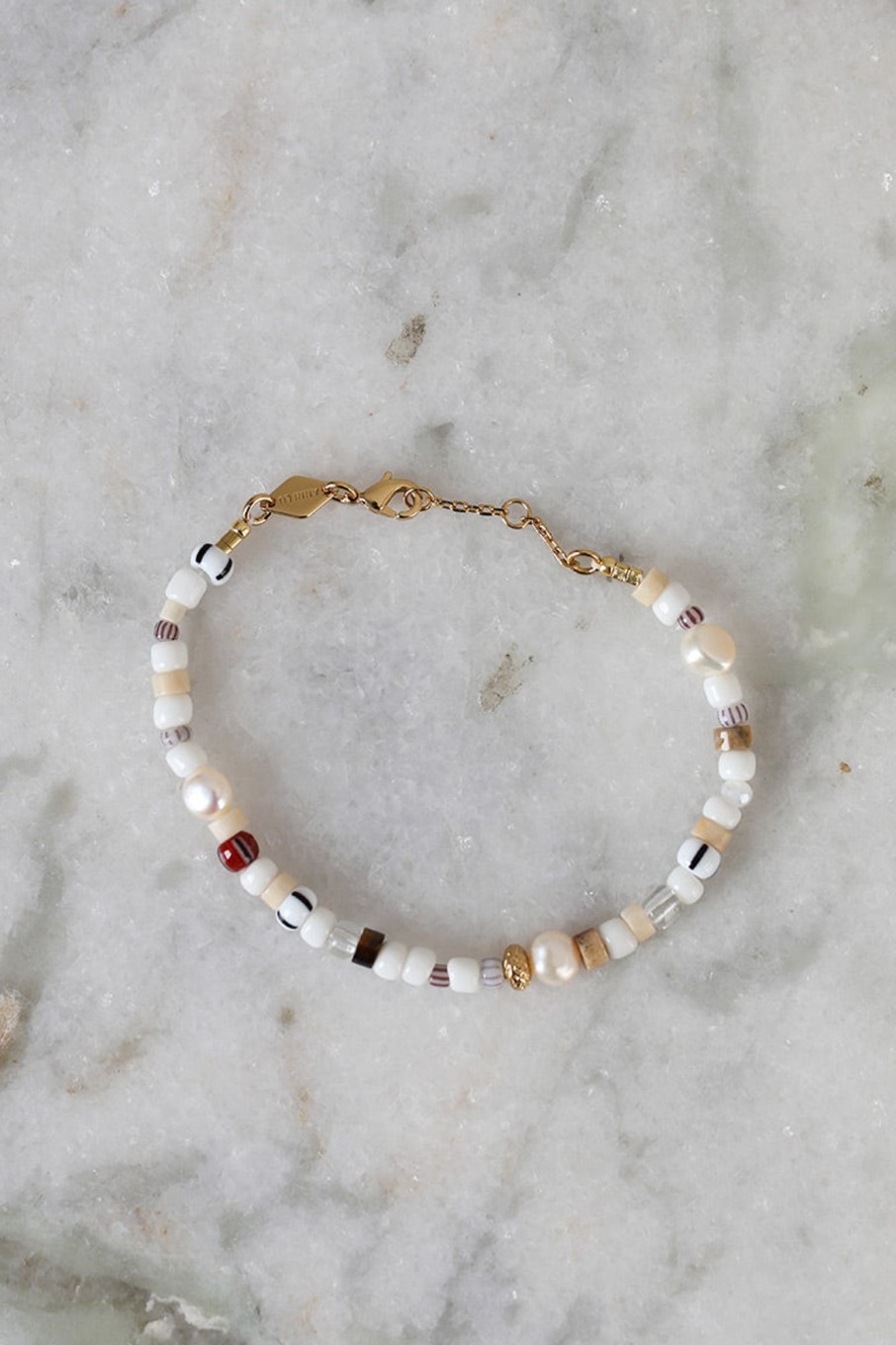 Tilbehor Anni Lu | Surf Rider Ecru White Foam Bracelet