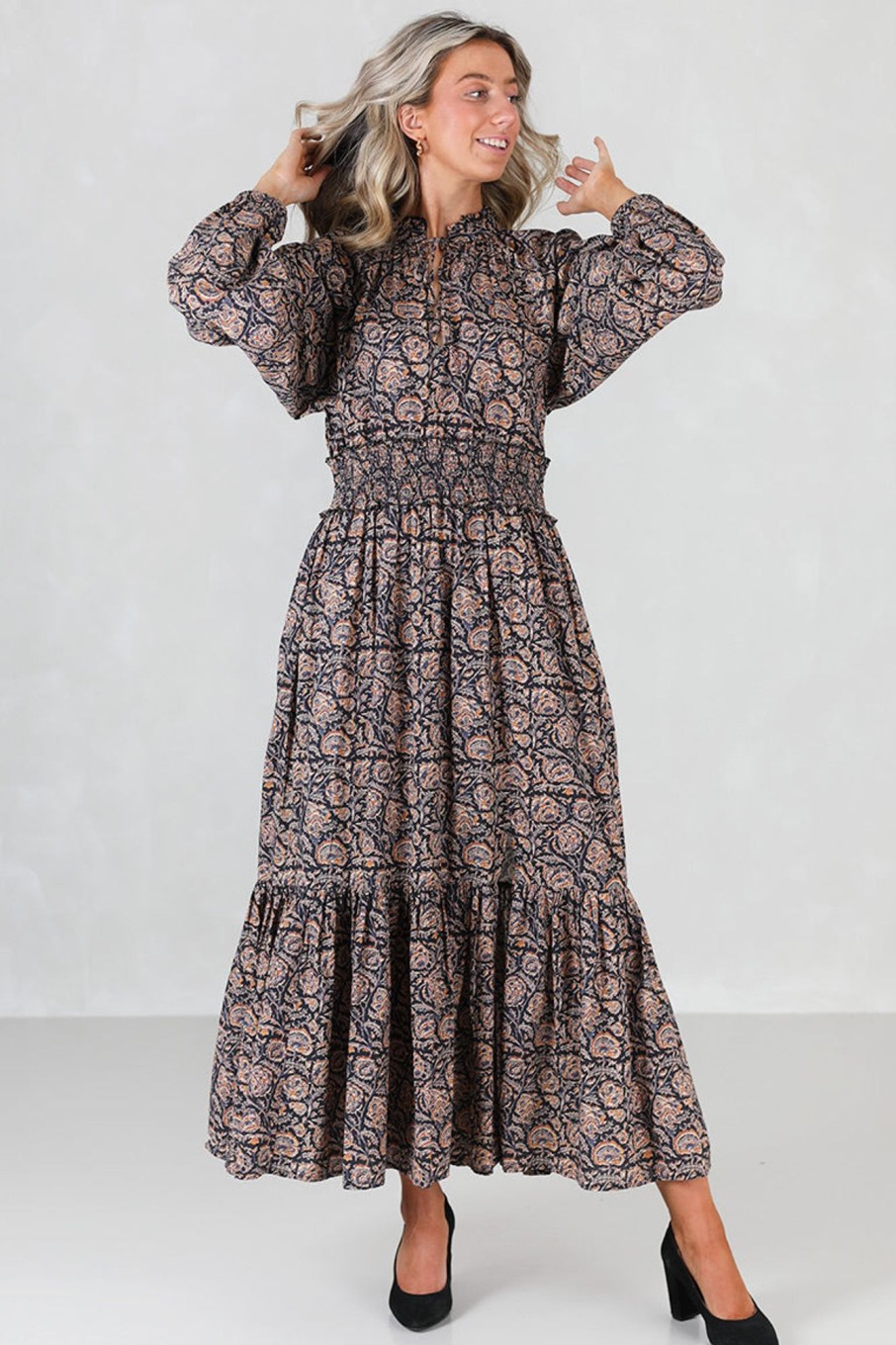 Klaer Missmaya | Vanessa Dress Block Print