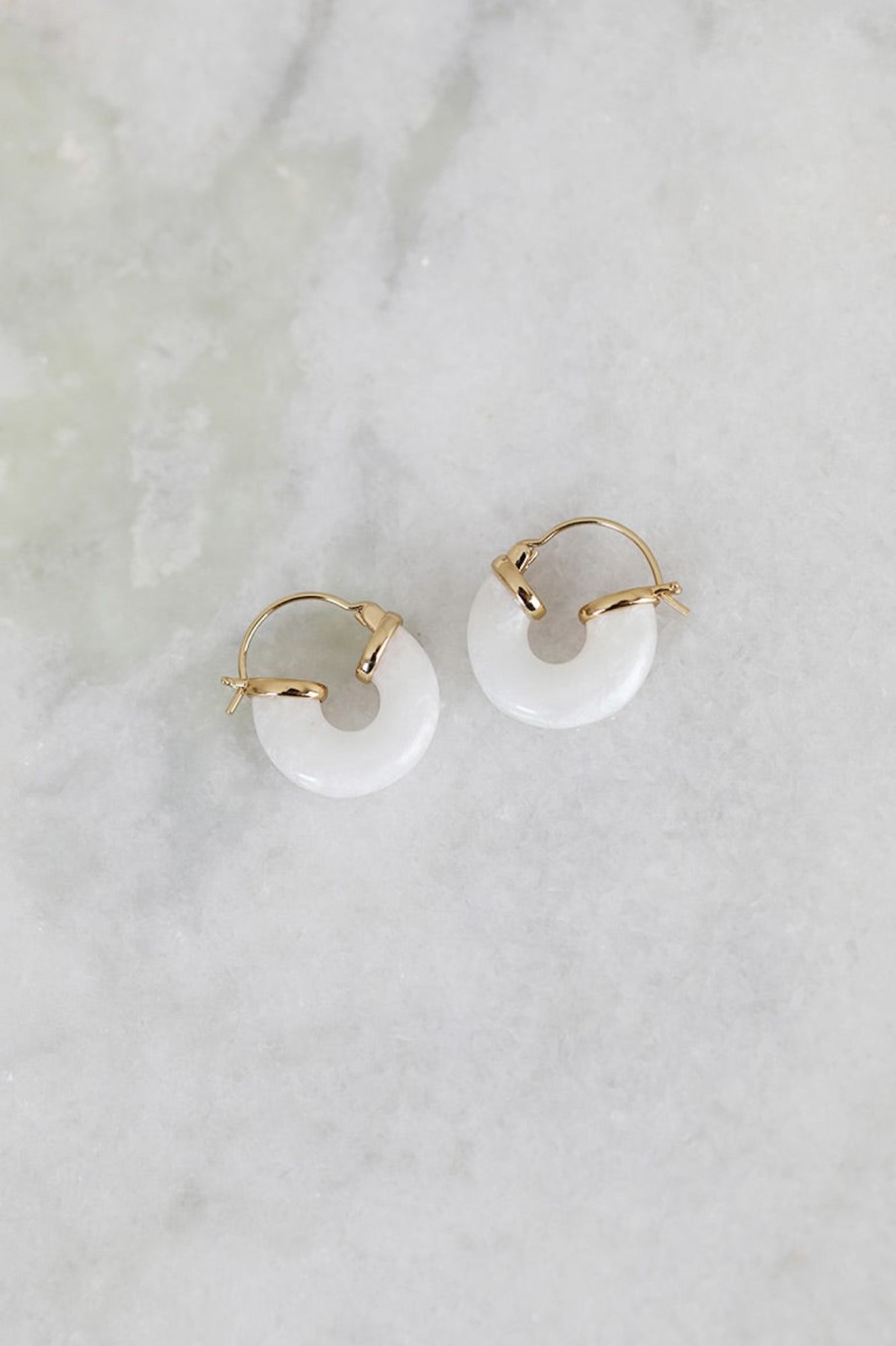 Tilbehor Anni Lu | Petit White Swell Hoop Gold