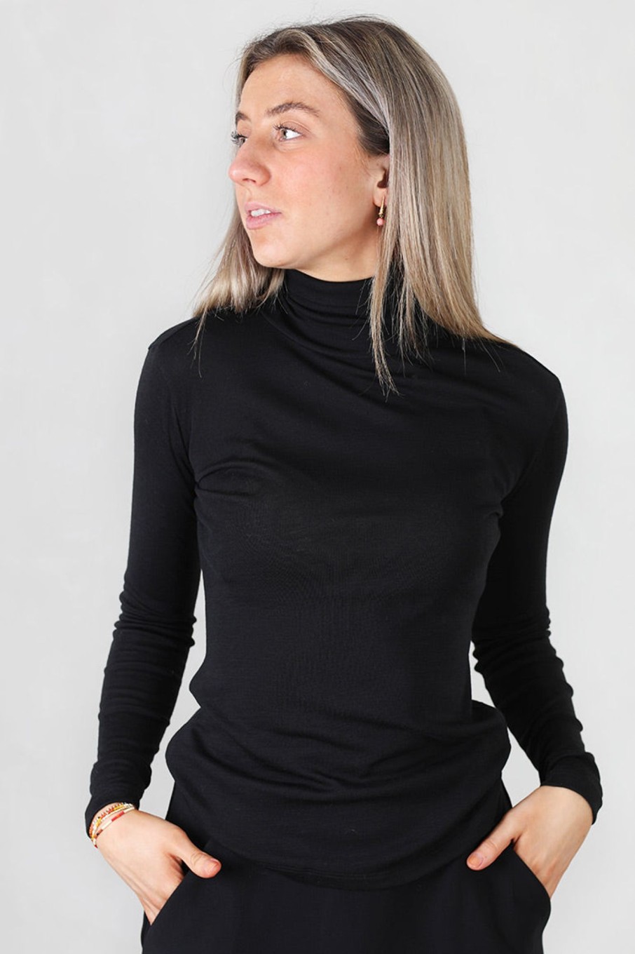 Klaer Julie Josephine | Camilla Wool Polo Black