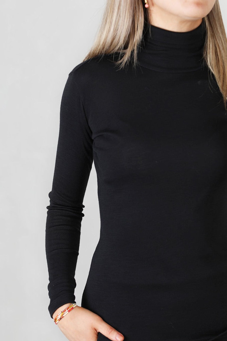 Klaer Julie Josephine | Camilla Wool Polo Black