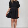 Klaer ByTiMo | Cotton Jacquard Belted Mini Dress Black