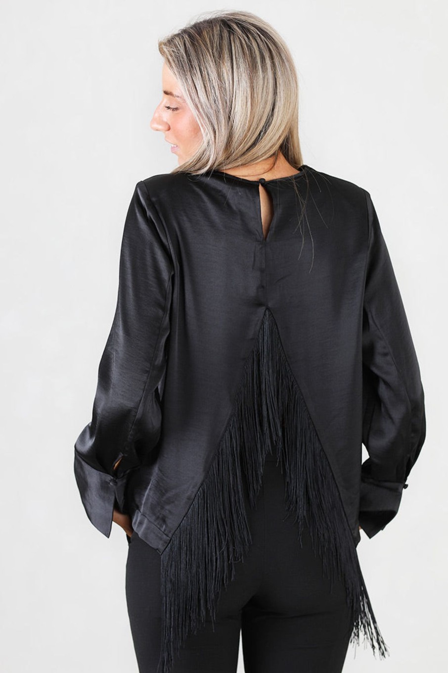 Klaer Norr | Gili Drape Top Black