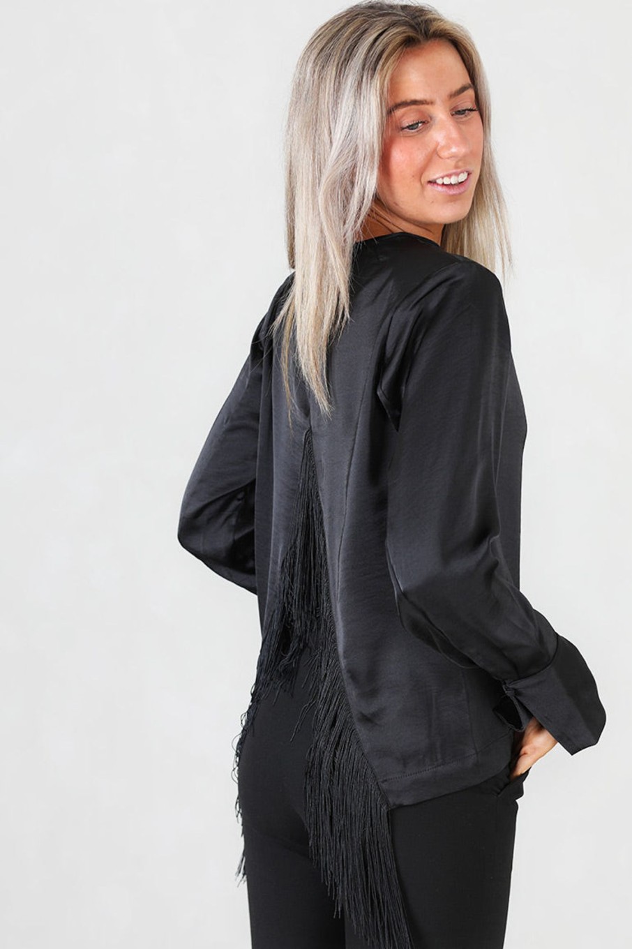 Klaer Norr | Gili Drape Top Black