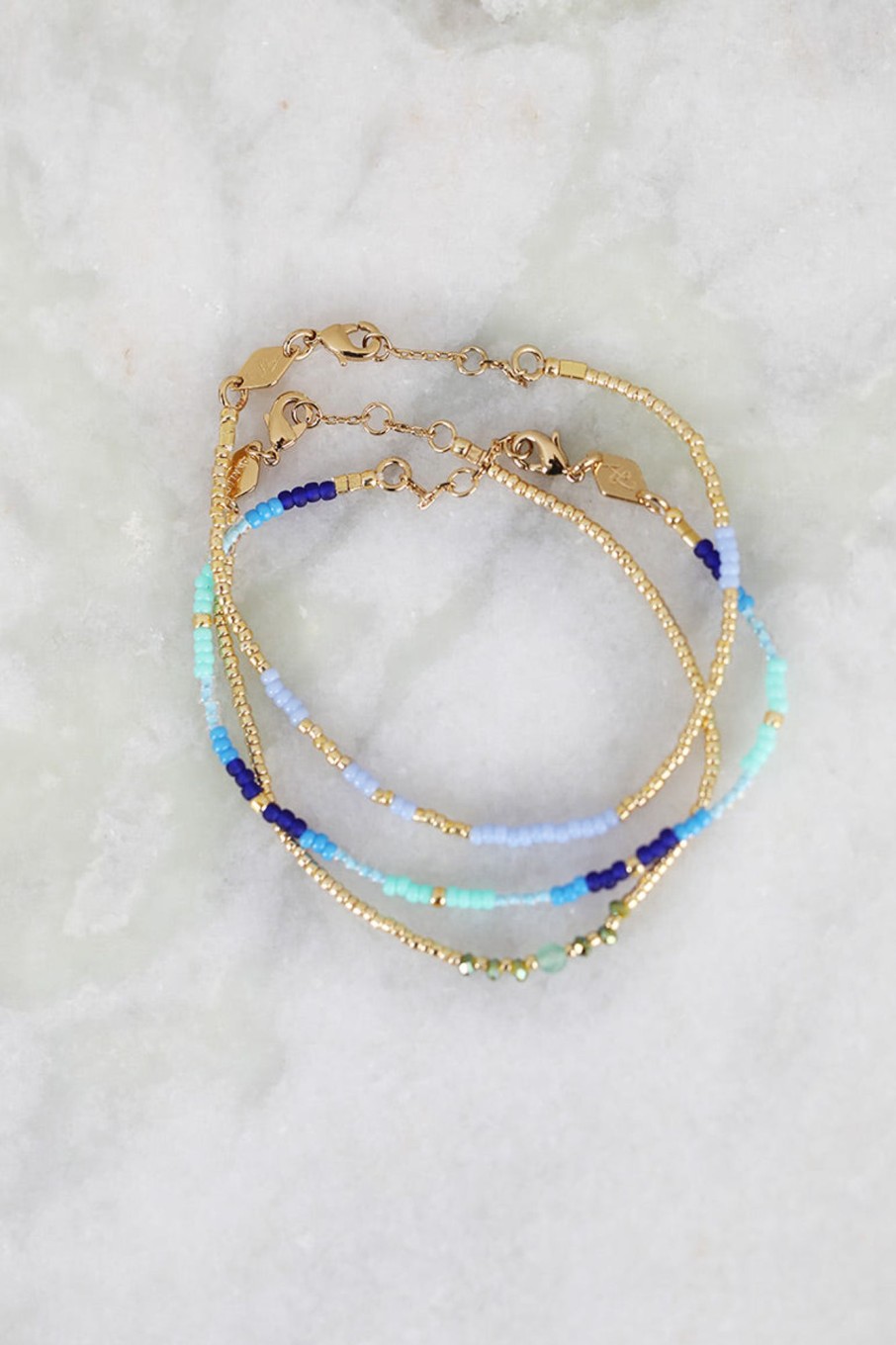 Tilbehor Anni Lu | Tie Dye Bracelet Pacific Blue