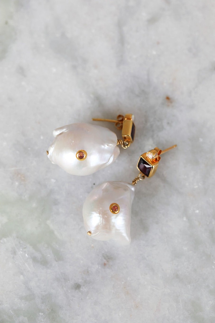 Tilbehor Anni Lu | Baroque Pearl Bling Earrings