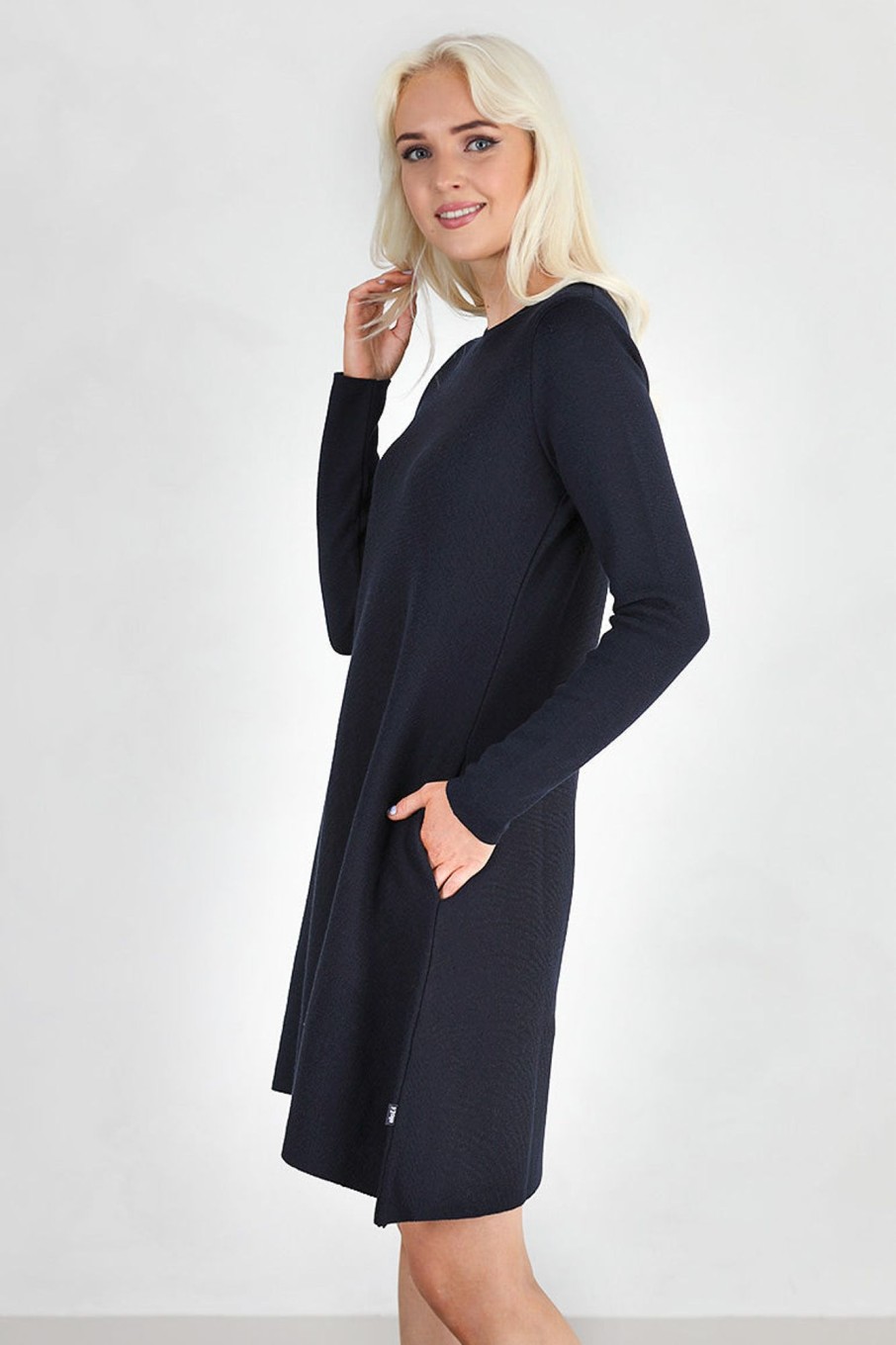 Klaer Ella u0026 il | Cecilie Merino Dress Navy