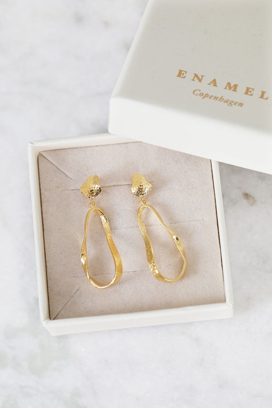 Tilbehor Enamel Copenhagen | Aloma Small Earring Gold