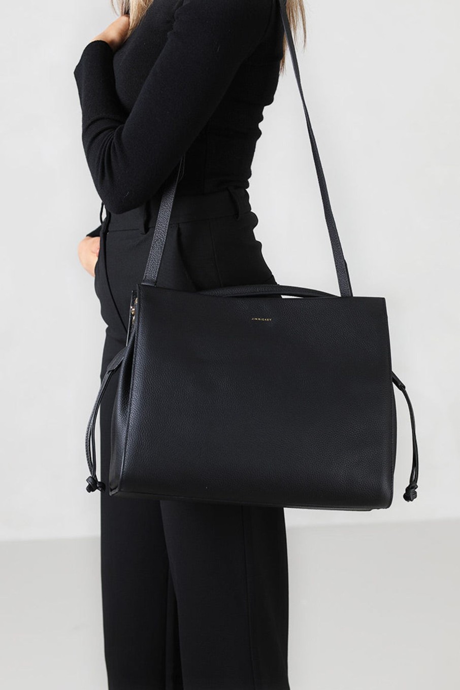 Tilbehor Jim RicOnline | Bonnie M Black Leather Bag