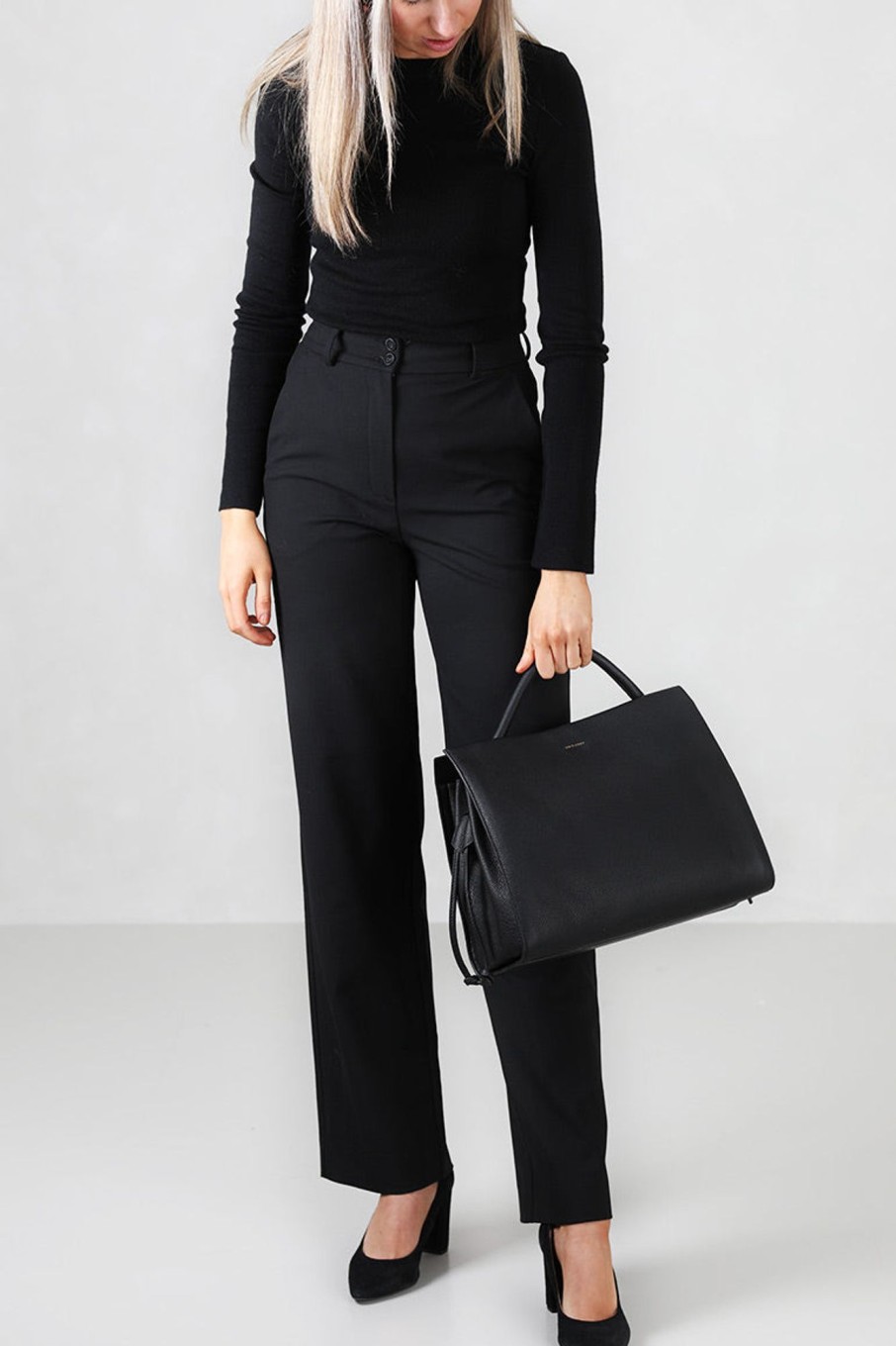 Tilbehor Jim RicOnline | Bonnie M Black Leather Bag