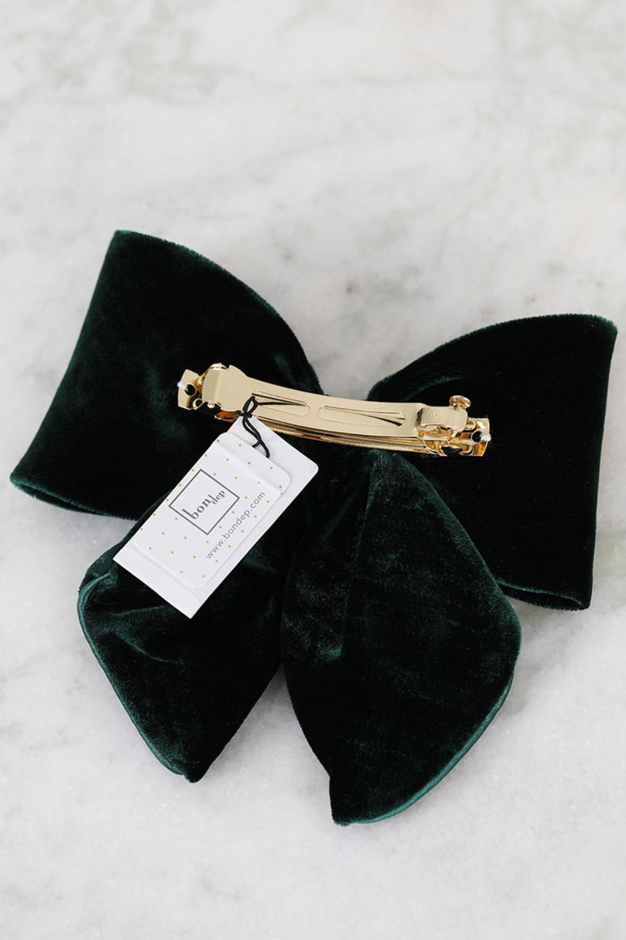 Tilbehor Bondep | Luxury Bow Silk Velvet Green