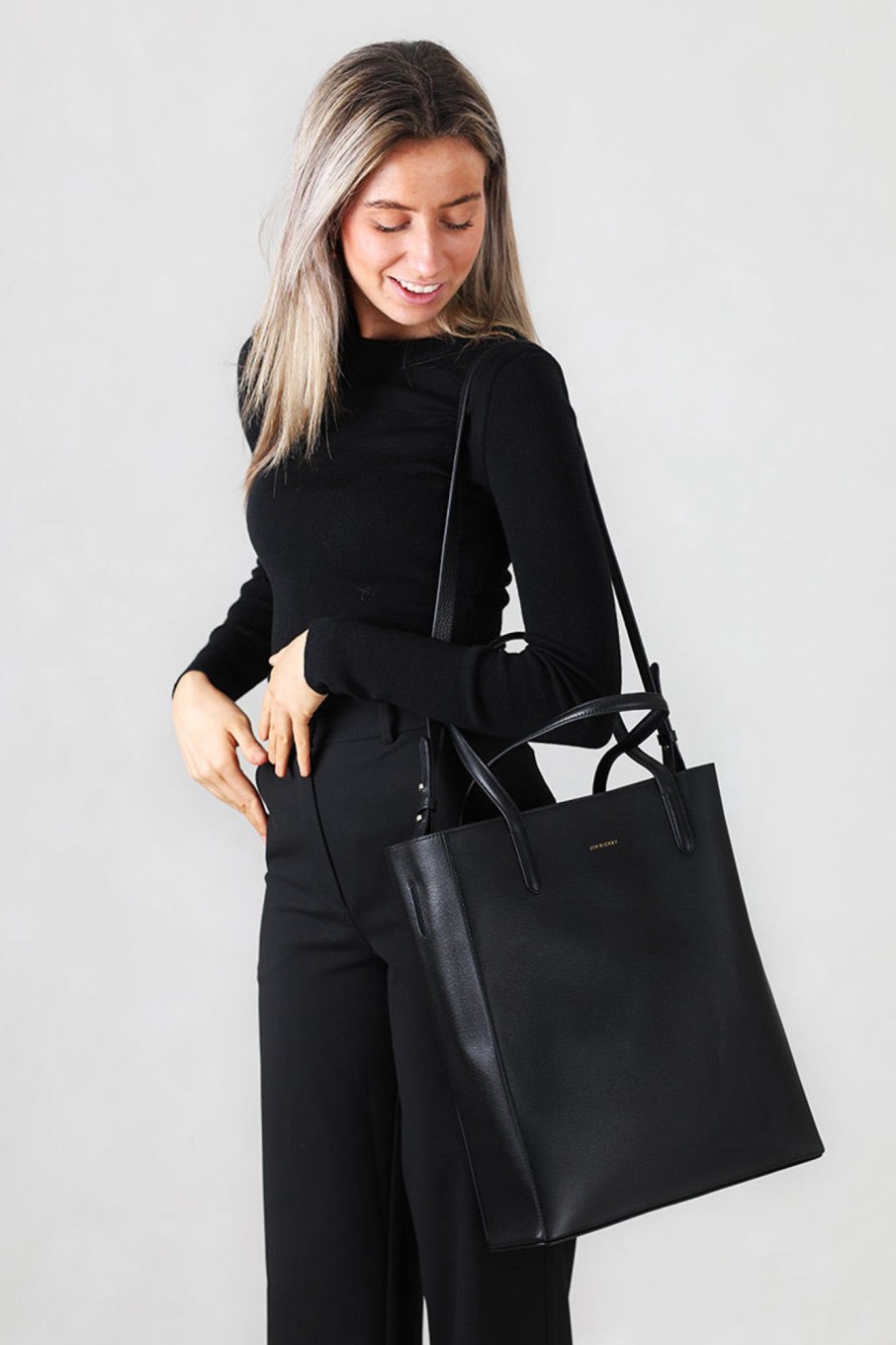 Tilbehor Jim RicOnline | Ann Large Shopper Black Leather