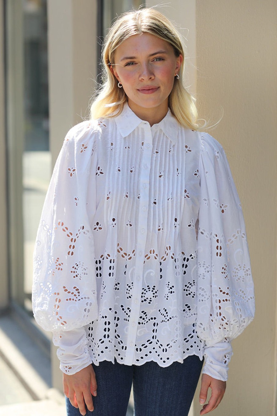 Klaer ByTiMo | Broderie Anglaise Shirt White