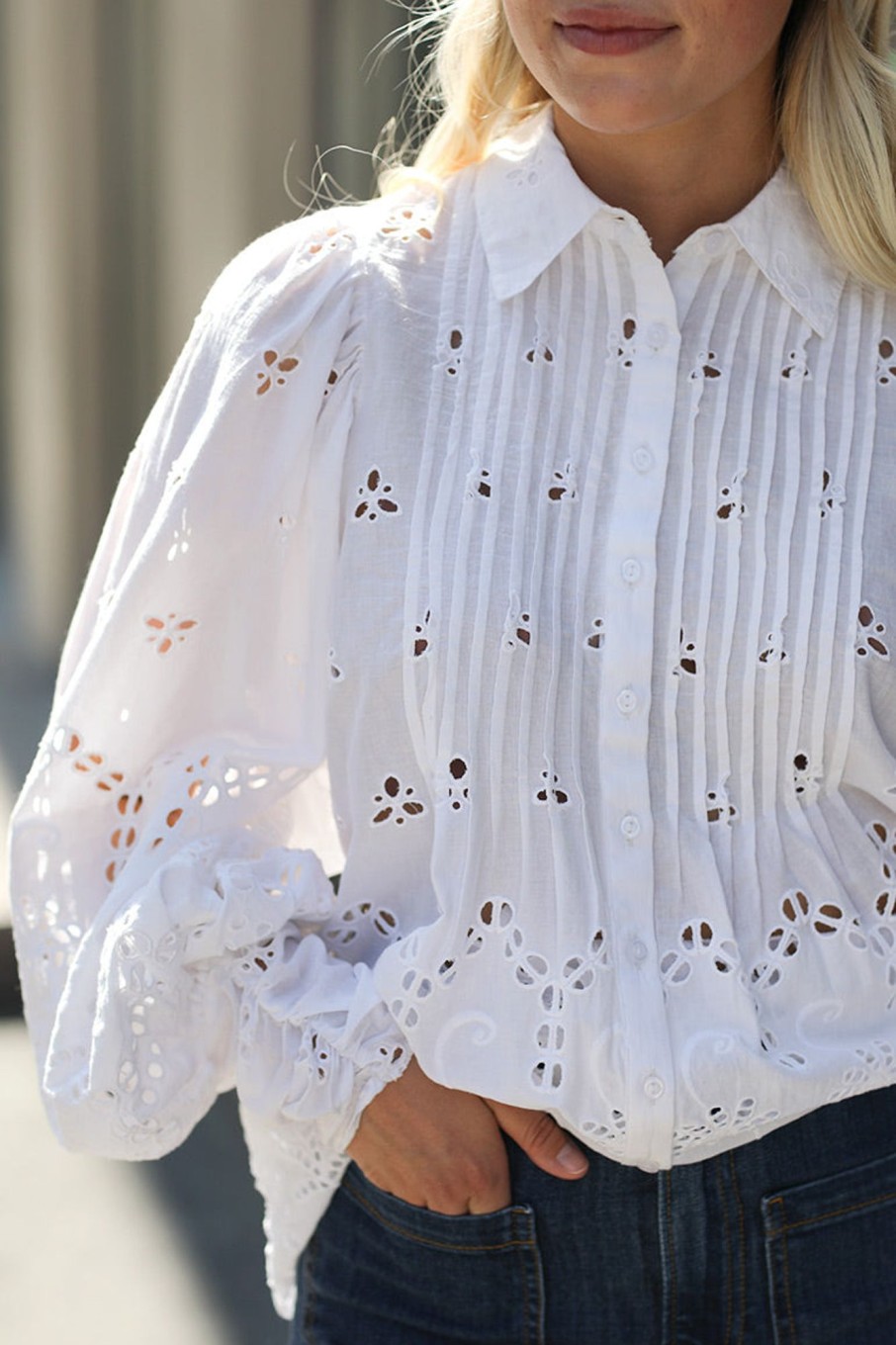 Klaer ByTiMo | Broderie Anglaise Shirt White