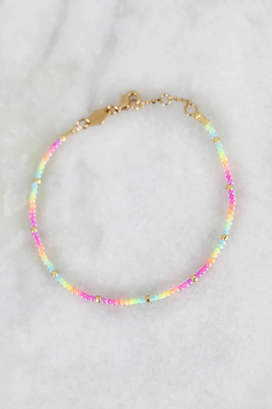 Tilbehor Anni Lu | Neon Rainbow Bracelet Gold