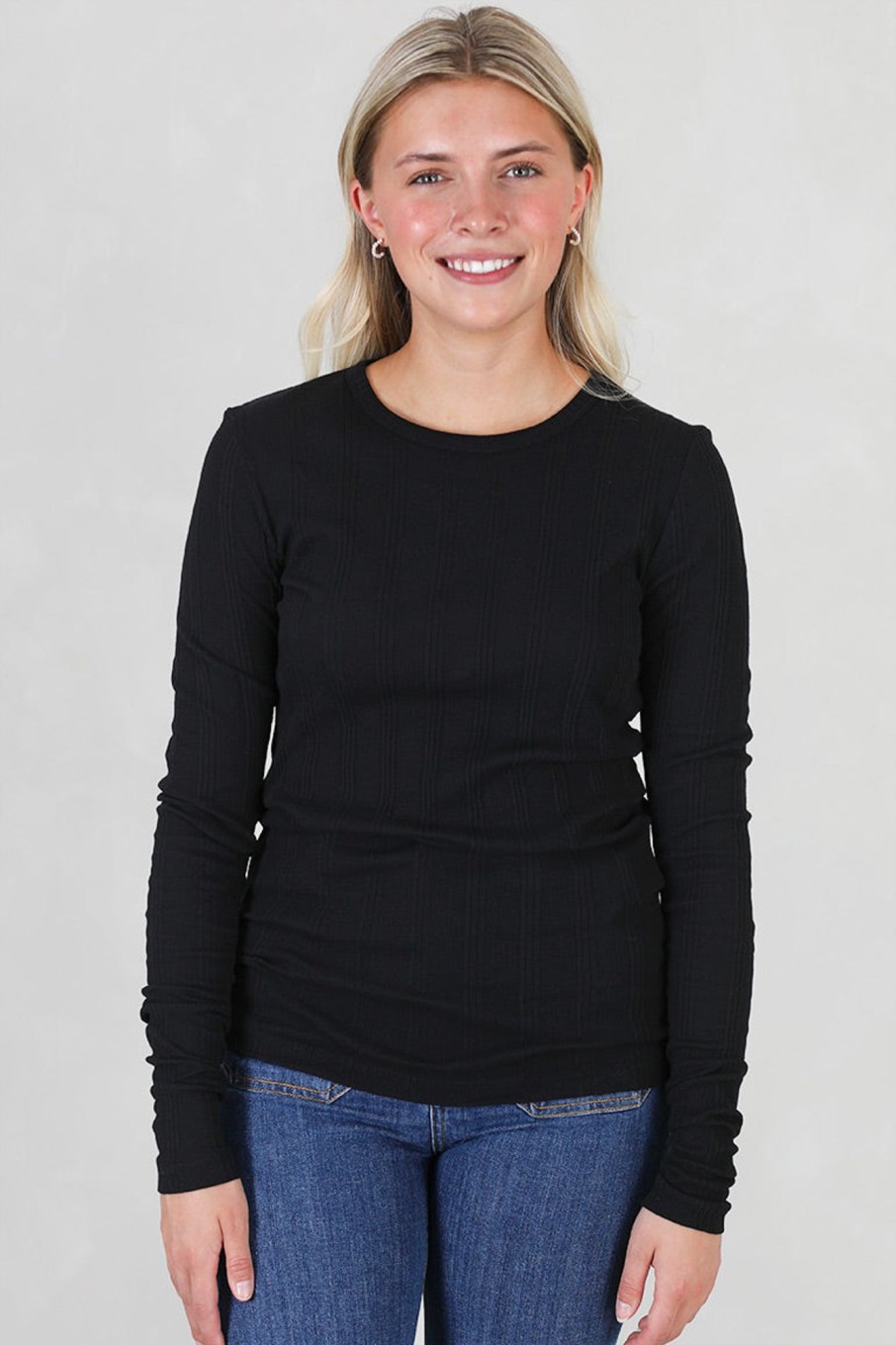 Klaer Gai + Lisva | Thyra L/S Cotton Top Black