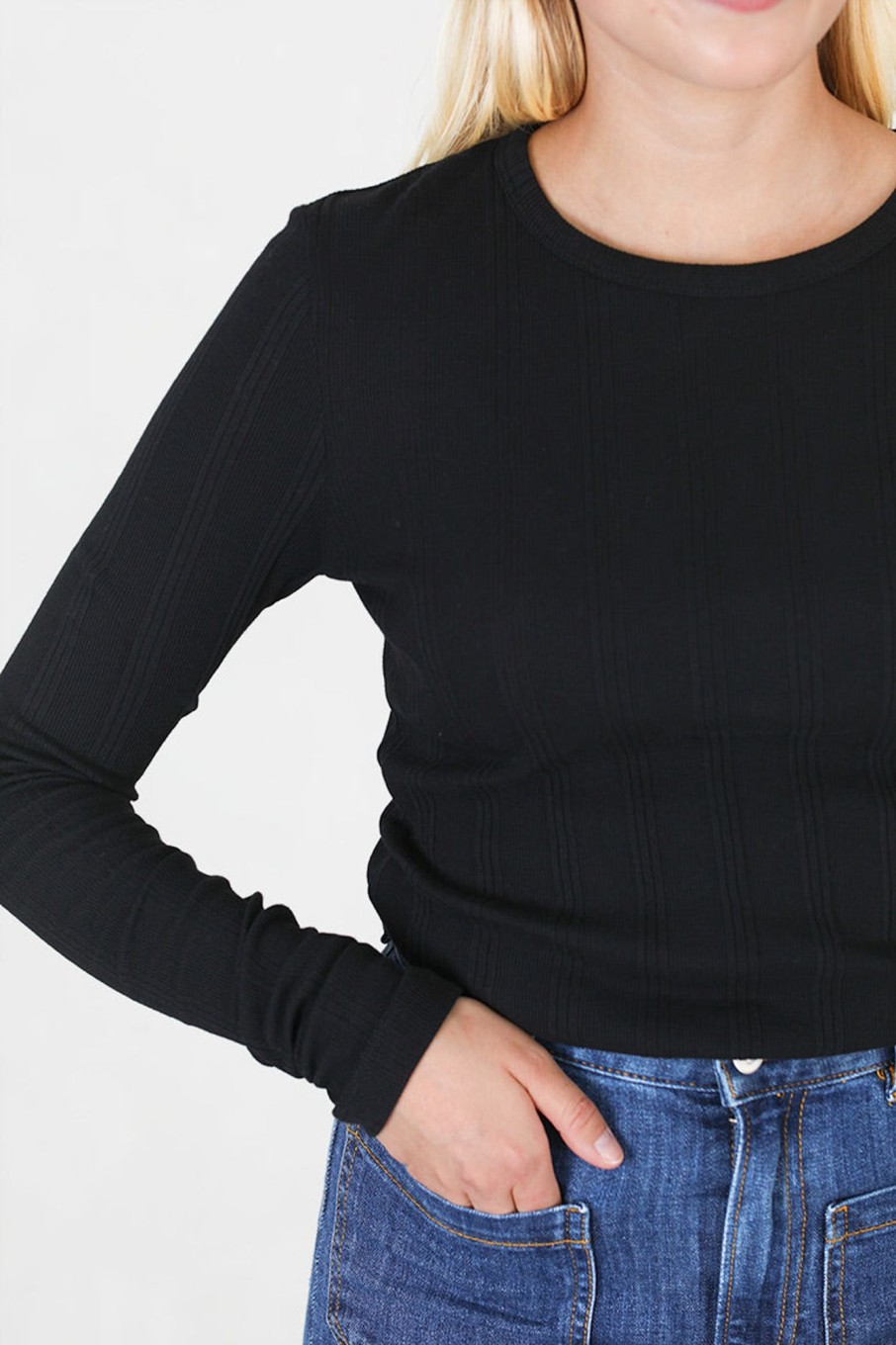 Klaer Gai + Lisva | Thyra L/S Cotton Top Black