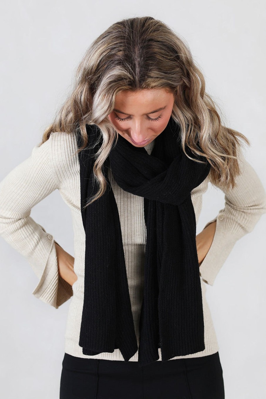 Tilbehor Natura Cashmere | Asta Black Scarf