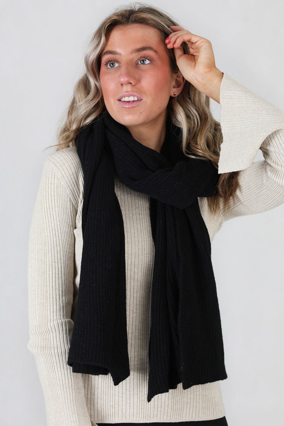 Tilbehor Natura Cashmere | Asta Black Scarf