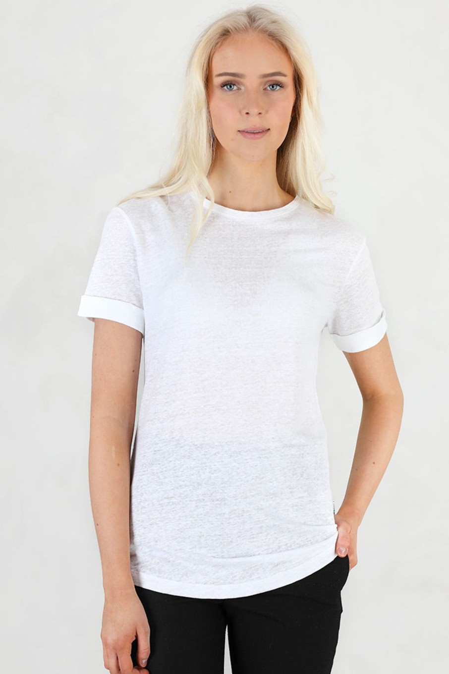 Klaer Ella u0026 il | Oline White Linen Tee